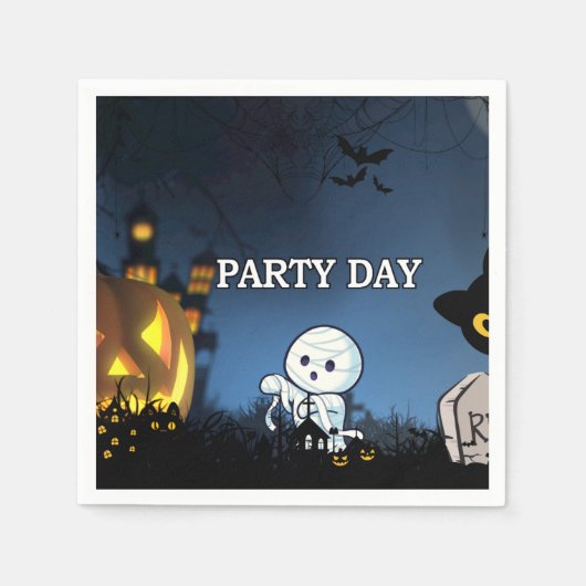 ハッピーハローウィン スタンダードカクテルナプキン (正面)