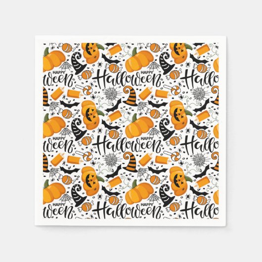 ハッピーハローウィン スタンダードカクテルナプキン (正面)