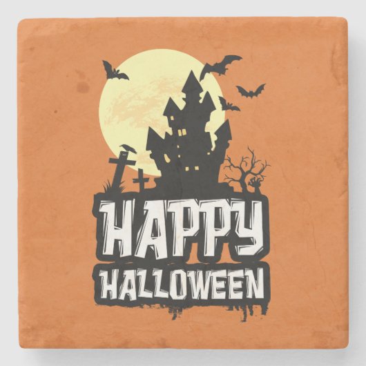 ハッピーハローウィン ストーンコースター (正面)