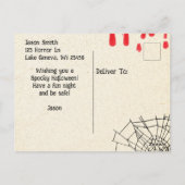 ハッピーハローウィン | ゾンビをテーマ ポストカード (裏面)