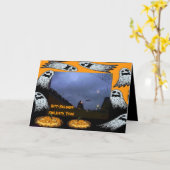 ハッピーハローウィン、テキサス州オースティン。 カード (黄色い花)