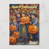 ハッピーハローウィン、トリック又はパーソナライズされた治療 シーズンポストカード (正面)