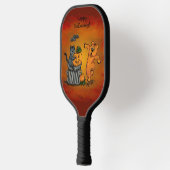 ハッピーハローウィン!ネコこうもり犬とクモ ピックルボールラケット (左)