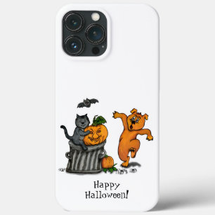 ハッピーハローウィン!ネコこうもり犬とクモ iPhone 13 PRO MAXケース