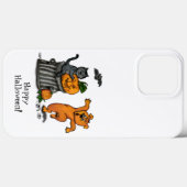 ハッピーハローウィン!ネコこうもり犬とクモ Case-Mate iPhoneケース (裏面 (横))