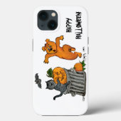 ハッピーハローウィン!ネコこうもり犬とクモ Case-Mate iPhoneケース (裏面)