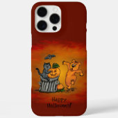 ハッピーハローウィン!ネコこうもり犬とクモ Case-Mate iPhoneケース (裏面)