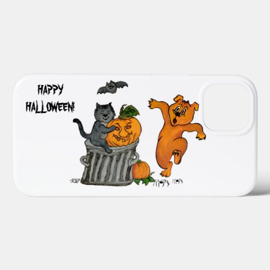 ハッピーハローウィン!ネコこうもり犬とクモ Case-Mate iPhoneケース (裏面 (横))