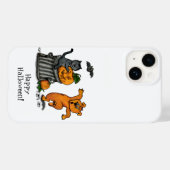 ハッピーハローウィン!ネコこうもり犬とクモ Case-Mate iPhoneケース (裏面 (横))