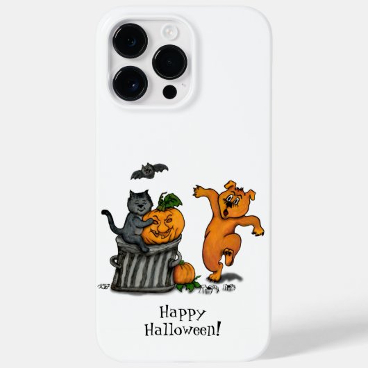 ハッピーハローウィン!ネコこうもり犬とクモ Case-Mate iPhoneケース (裏面)
