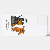 ハッピーハローウィン!ネコこうもり犬とクモ Case-Mate iPhoneケース (裏面 (横))