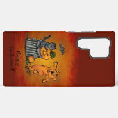 ハッピーハローウィン!ネコこうもり犬とクモ SAMSUNG GALAXYケース (裏面横)