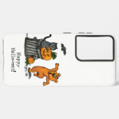 ハッピーハローウィン!ネコこうもり犬とクモ SAMSUNG GALAXYケース (裏面横)