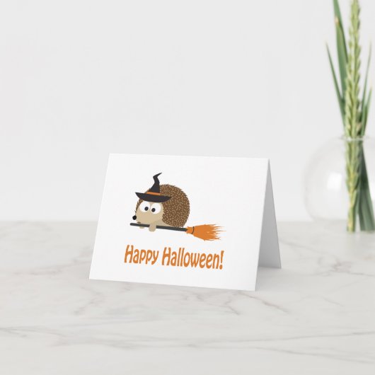 ハッピーハローウィン! ハリネズミの魔法使い カード (正面)