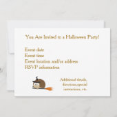 ハッピーハローウィン!ハリネズミ魔女 招待状 (裏面)