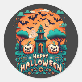 ハッピーハローウィン |ハロウィ不気味ーン ラウンドシール