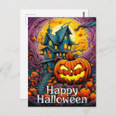 ハッピーハローウィン |ハ不気味ウス ポストカード (正面/裏面)