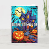 ハッピーハローウィン – ハ幽霊のよく出るウス カード (正面)