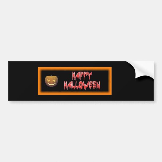 ハッピーハローウィン バンパーステッカー (正面)