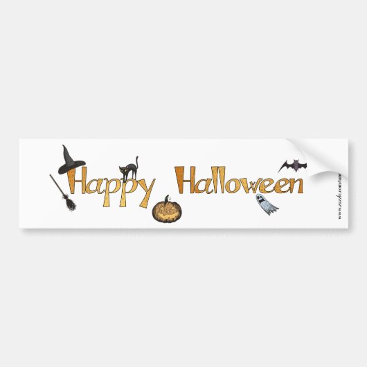ハッピーハローウィン バンパーステッカー (正面)