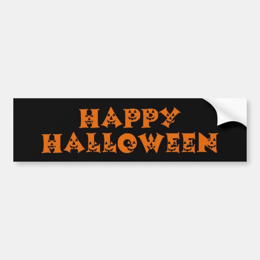 ハッピーハローウィン バンパーステッカー (正面)