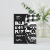 ハッピーハローウィン |パーティーヒップスター骨格 ポストカード (スタンド正面)