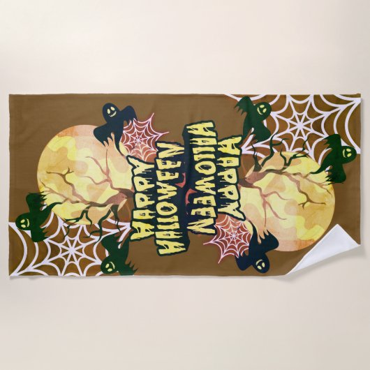 ハッピーハローウィン ビーチタオル (正面)