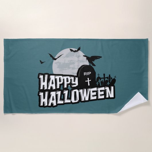 ハッピーハローウィン ビーチタオル (正面)
