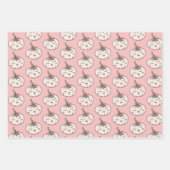 ハッピーハローウィン |ピンクのカボチャとヒマワリ ラッピングペーパーシート (正面2)