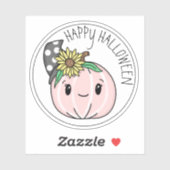 ハッピーハローウィン |ピンクカボチャと水玉模様 シール (シート)