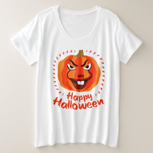 ハッピーハローウィン! プラスサイズTシャツ (デザイン正面)