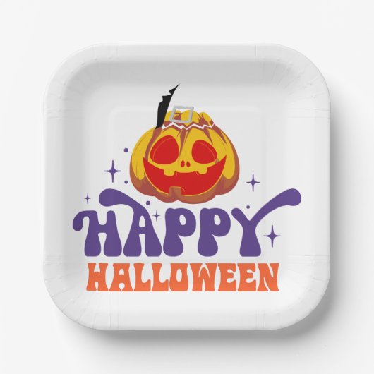 ハッピーハローウィン ペーパープレート (正面)