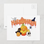 ハッピーハローウィン ポストカード (正面/裏面)