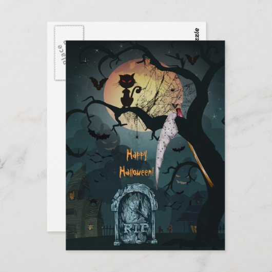 ハッピーハローウィン ポストカード (正面/裏面)
