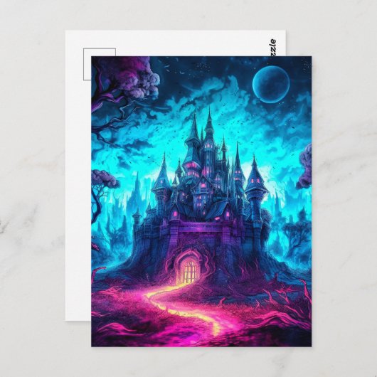 ハッピーハローウィン |マンシ幽霊のよく出るョン ポストカード (正面/裏面)