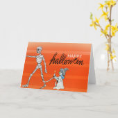 ハッピーハローウィン – ミイラと魔女カード カード (黄色い花)
