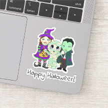 ハッピーハローウィン、ミイラ、吸血鬼、魔女の子供