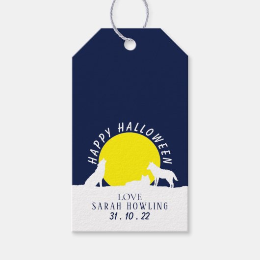 ハッピーハローウィン・ムーンライトの狼 ギフトタグ (正面)