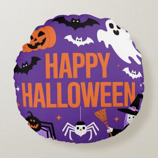 ハッピーハローウィン ラウンドクッション (正面)