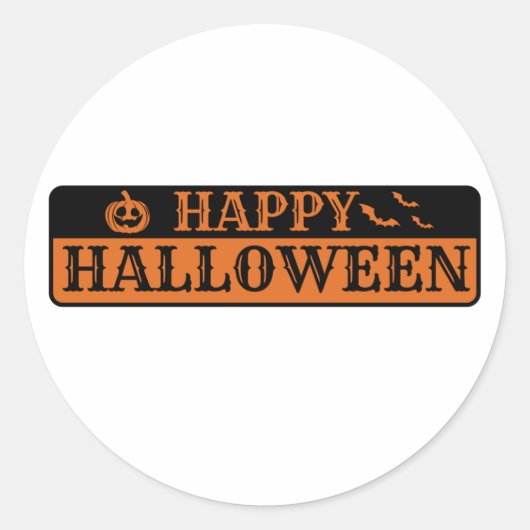 ハッピーハローウィン ラウンドシール (正面)