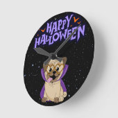 ハッピーハローウィン ラウンド壁時計 (傾斜)