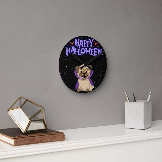 ハッピーハローウィン ラウンド壁時計 (オフィス)