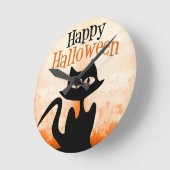 ハッピーハローウィン ラウンド壁時計 (傾斜)
