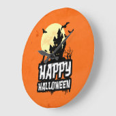 ハッピーハローウィン ラージ壁時計 (傾斜)
