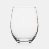 ハッピーハローウィン| レトロ水玉模様パンプキン ステムなしワイングラス (右)