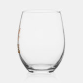 ハッピーハローウィン| レトロ水玉模様パンプキン ステムなしワイングラス (左)