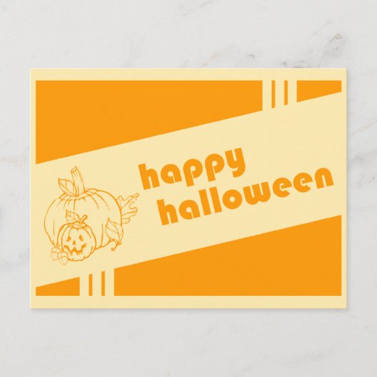 ハッピーハローウィン:レトロ: ポストカード (正面)