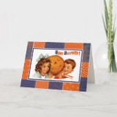 ハッピーハローウィン!ヴィンテージキッズハロウィーン カード (正面)