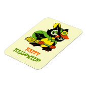 ハッピーハローウィン!ヴィンテージフクロウのギフトマグネット マグネット (左側)