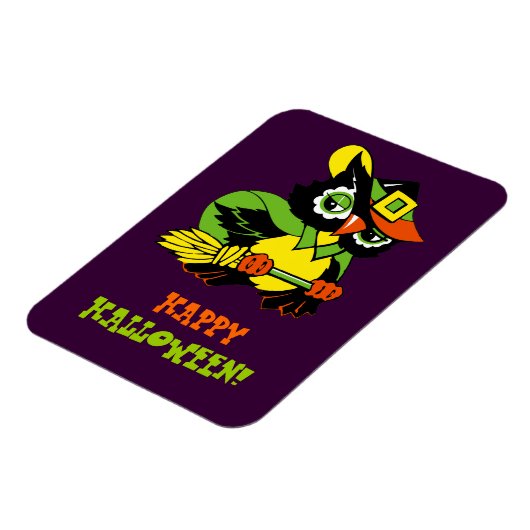 ハッピーハローウィン!ヴィンテージフクロウのギフトマグネット マグネット (左側)